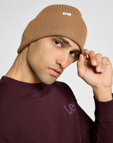 Lee Ribbed Beanie Męska Czapka Zimowa Ciepła Clove Green 112358302 LW81016312
